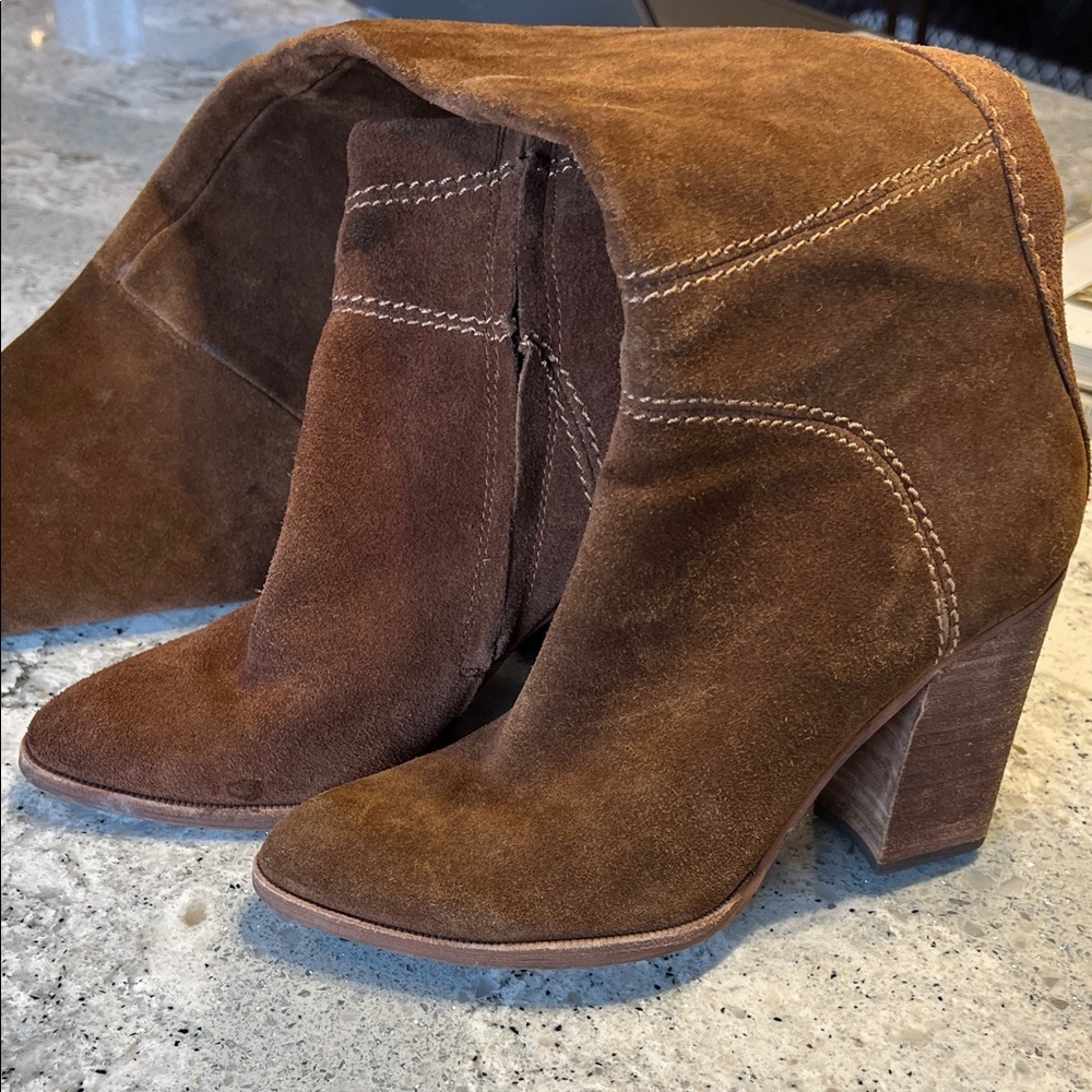 Dolce Vita Brown Suede Over the knee Heeled Boots 25” Size 6 - Picture 12 of 12